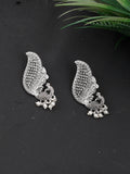 Silver Stud peacock Earrings For Girls