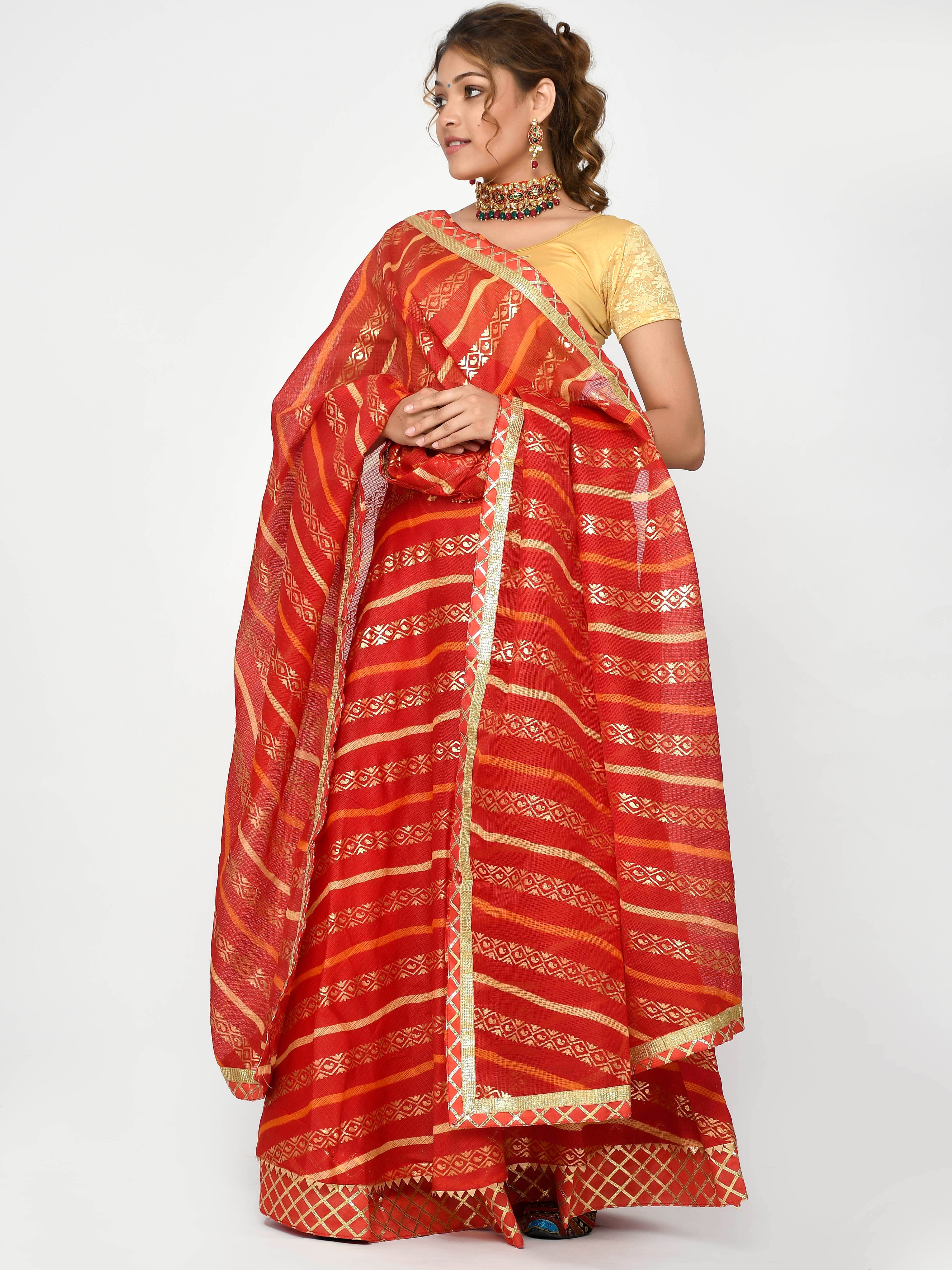 Shaila Kota Doriya Lehanga with Dupatta and unstitched Blouse