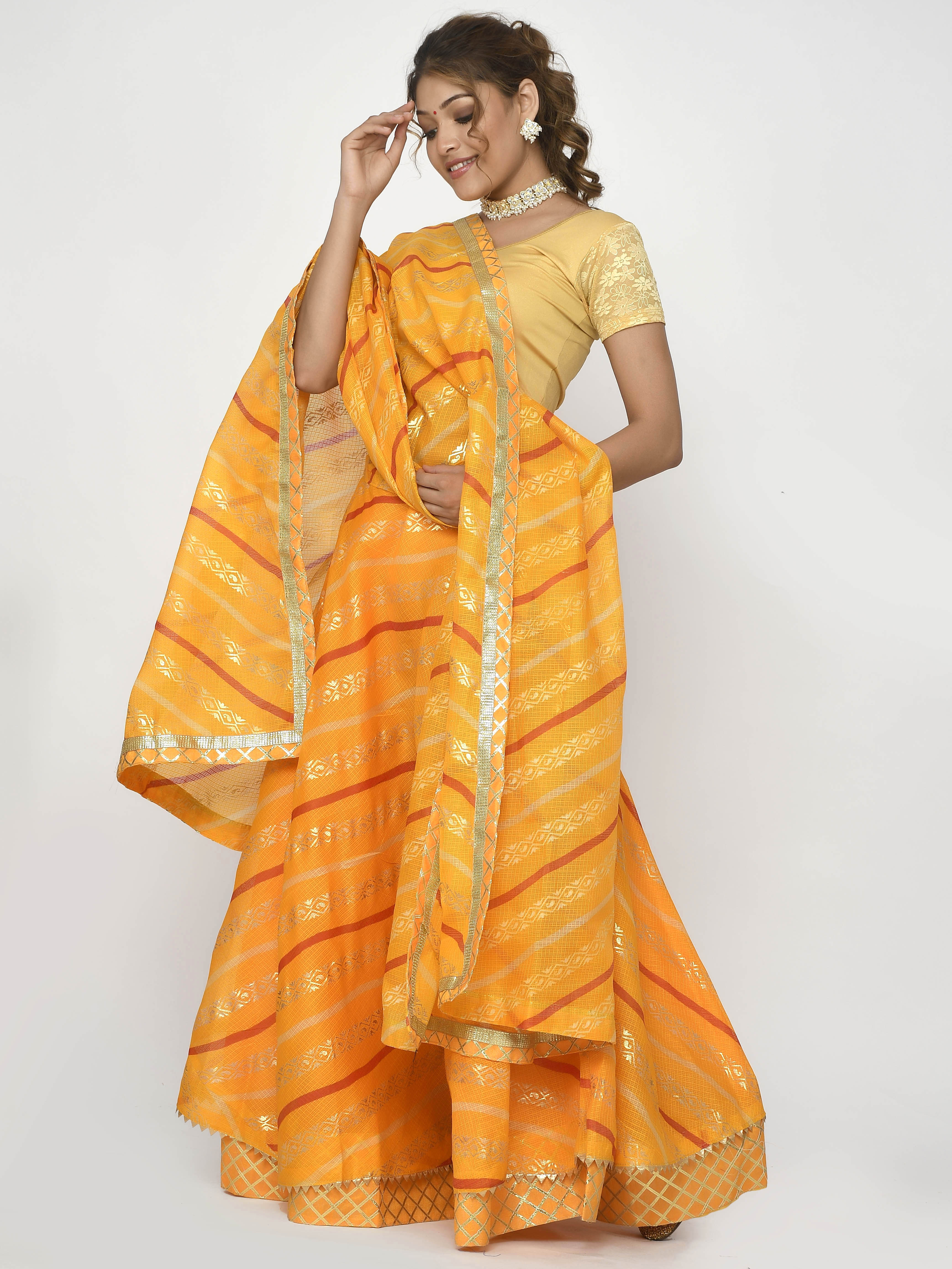 Roop Kota Doriya Lehanga with Dupatta and unstitched Blouse