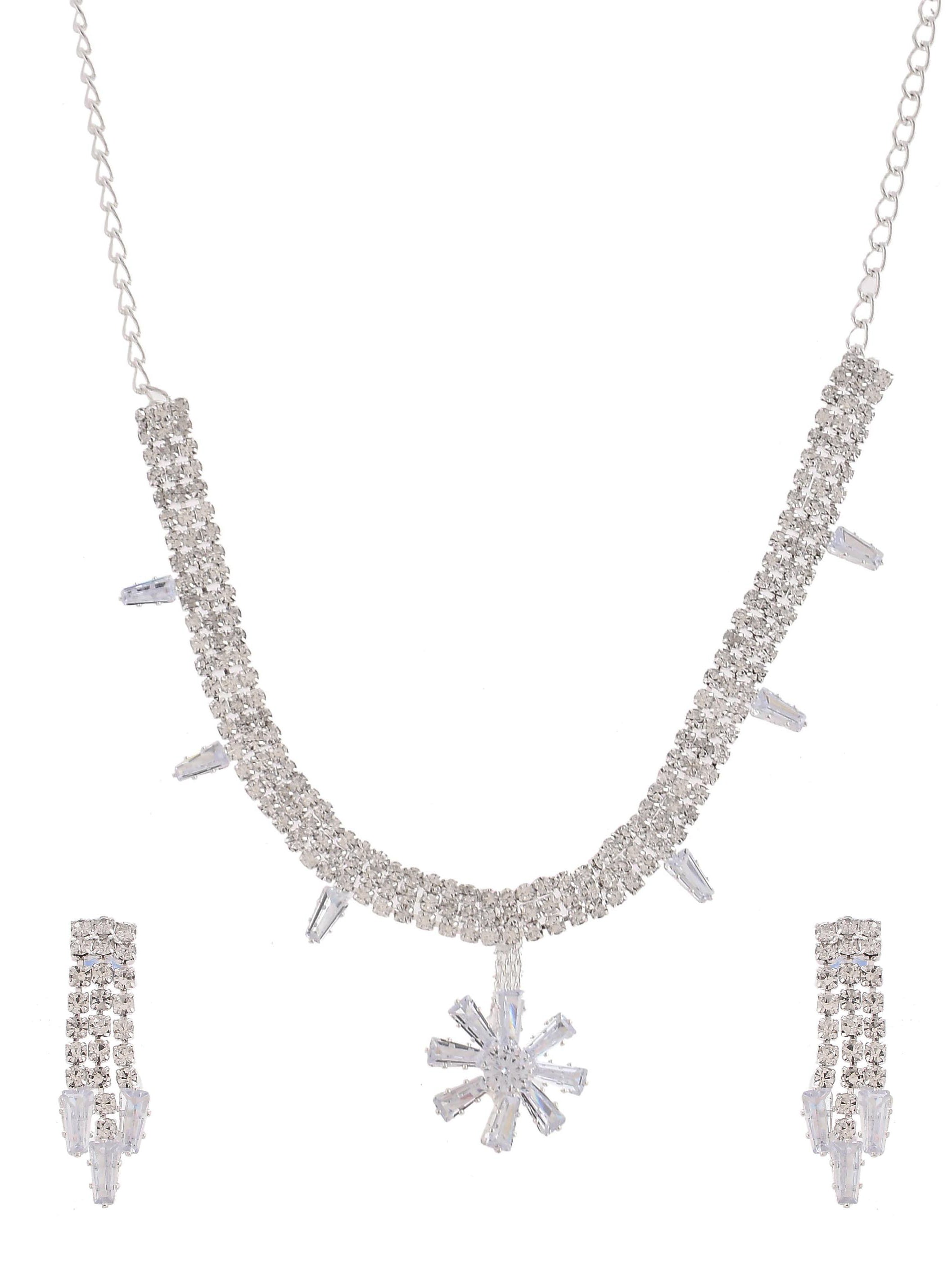 Cubic Zirconia Jewellery Set For Women