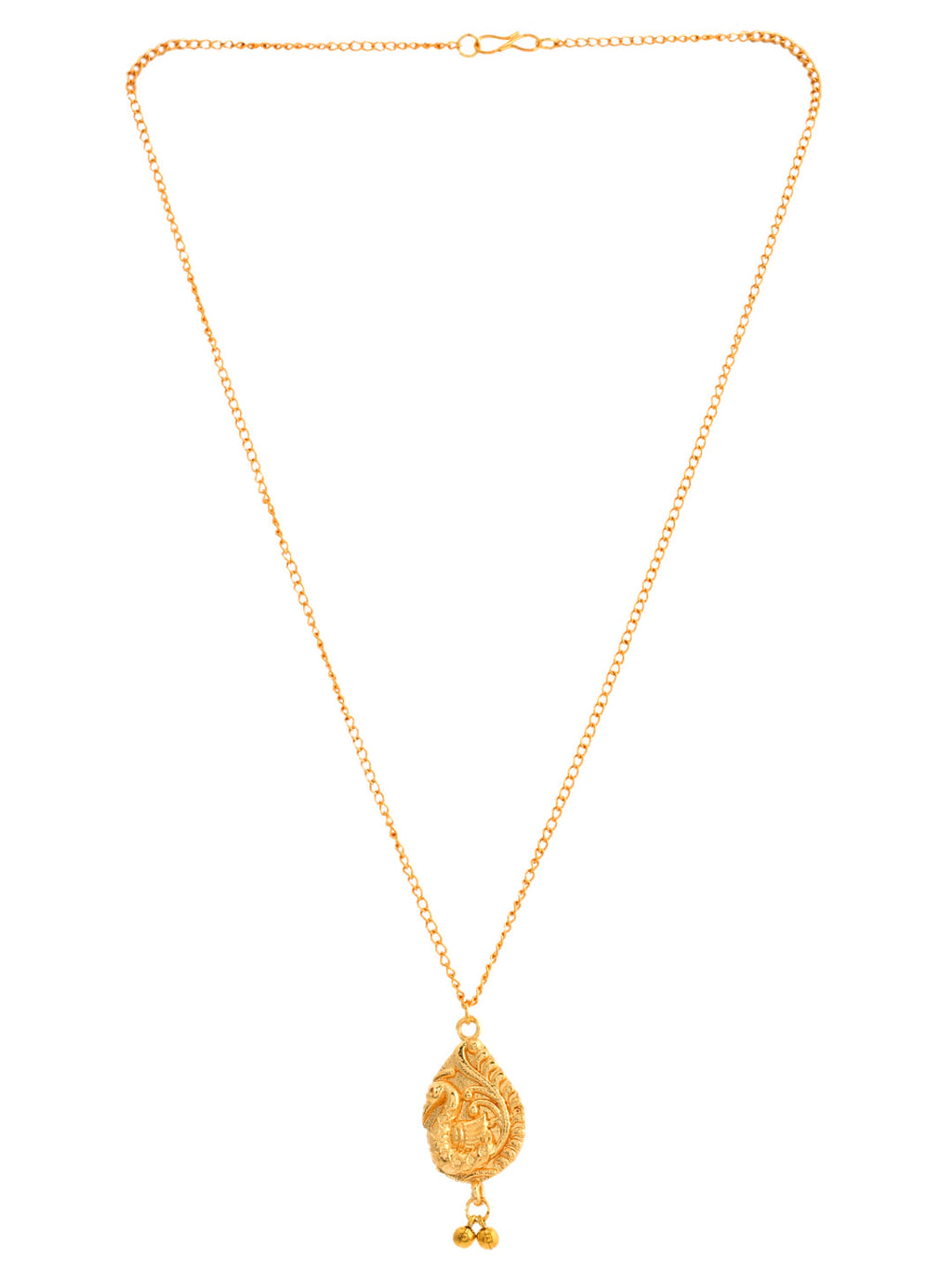Handcrafted Gold Plated Pendant Chain For Women