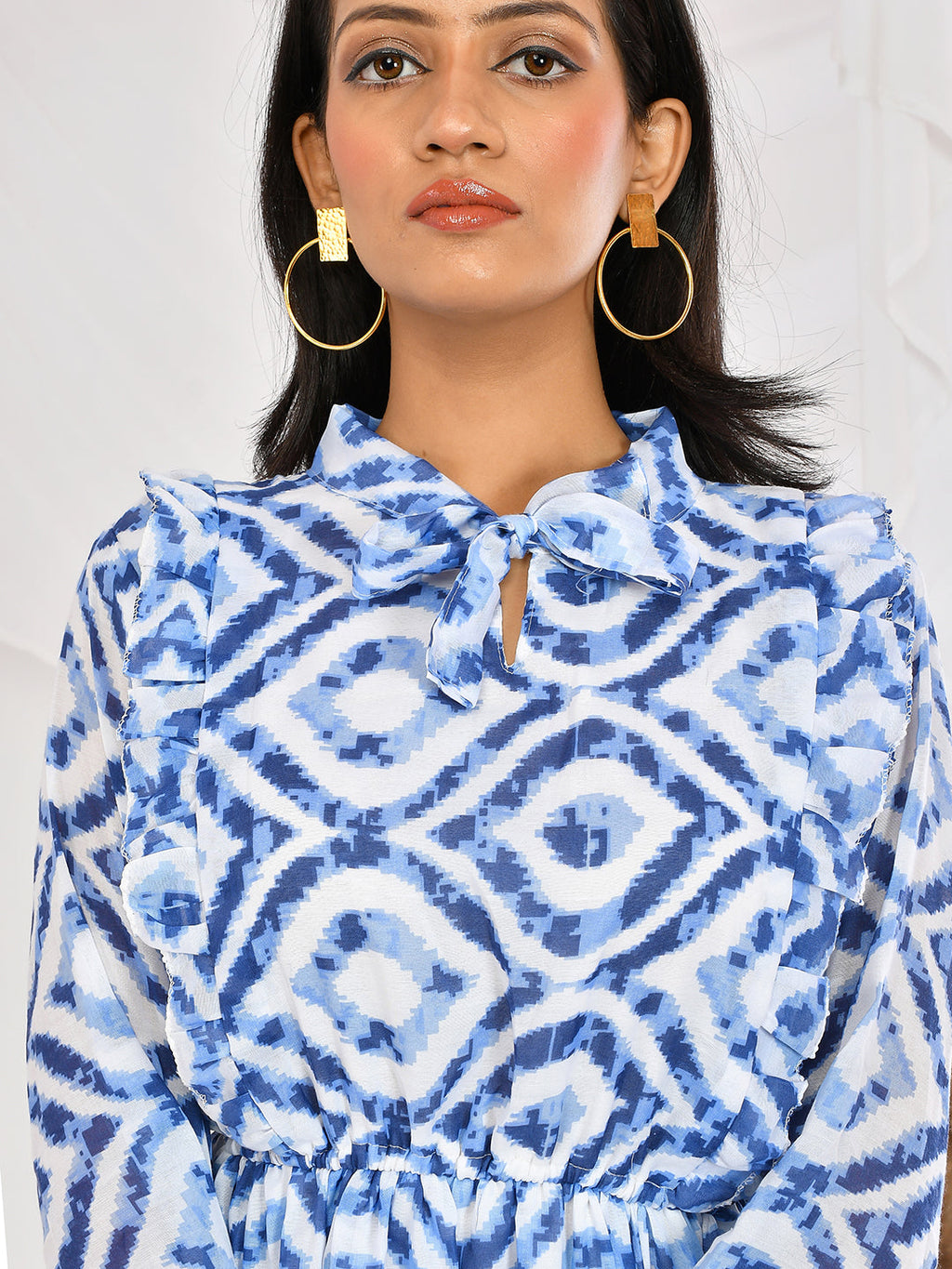 Party Wear Blue Dresses Western For Girls/Women